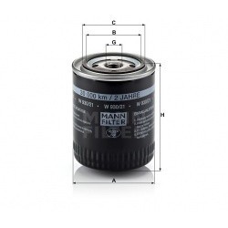MANN фильтр масляный AUDI A4 2.6/2.8 E V6, 94-